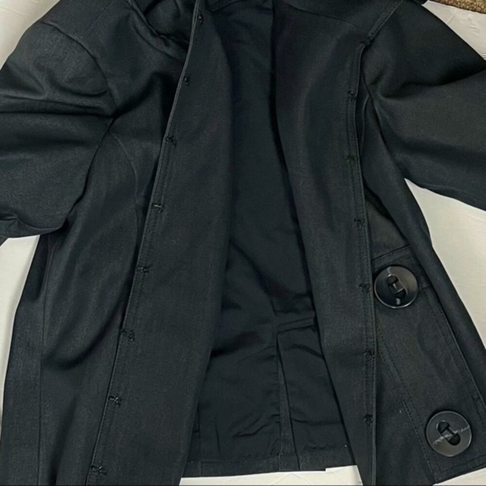 Sharagano Black Cropped Button-Accent Jacket - Picture 3 of 8